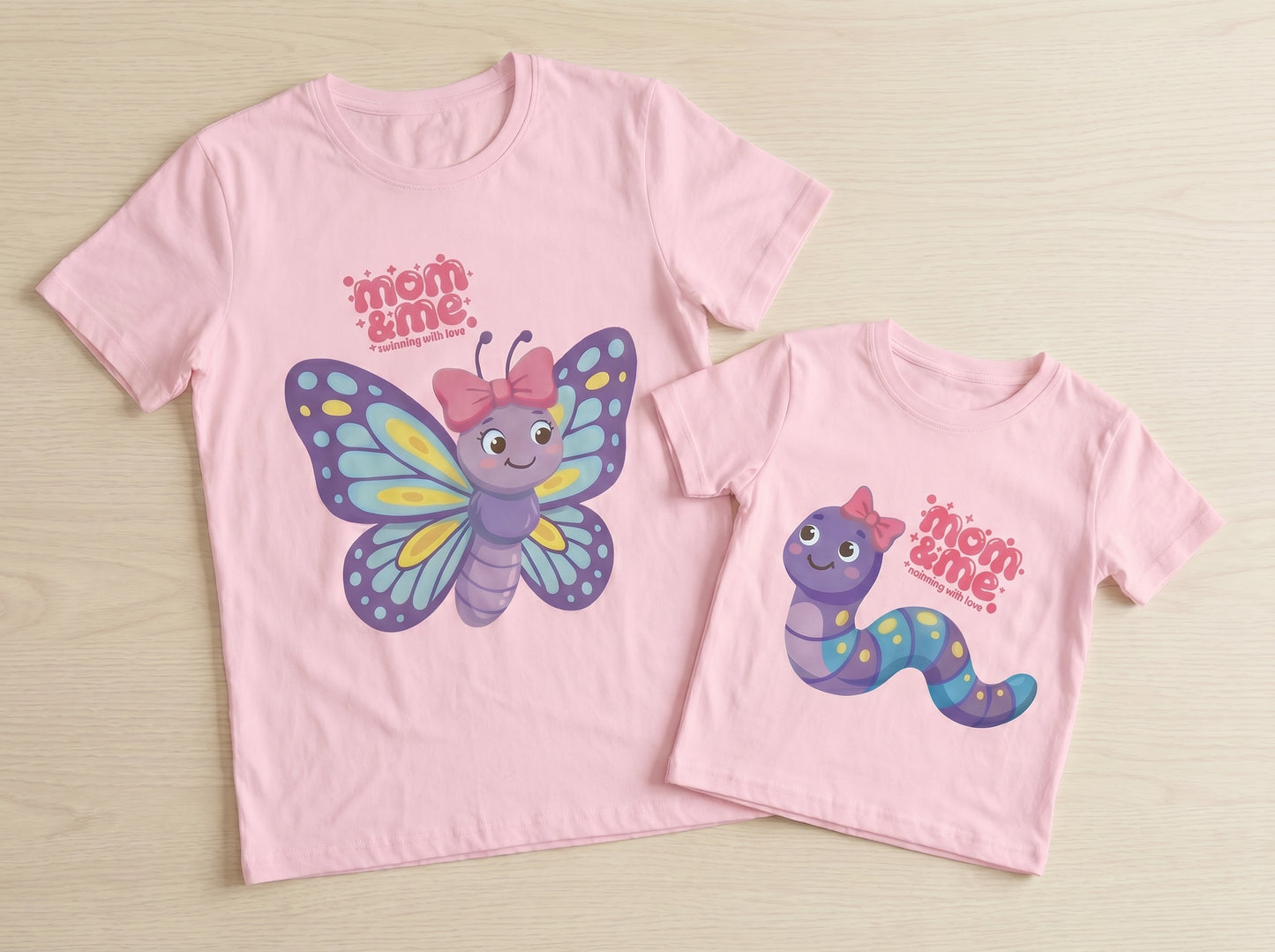 Mamá Mariposa & Bebé Gusanito ( Camiseta Bebé )