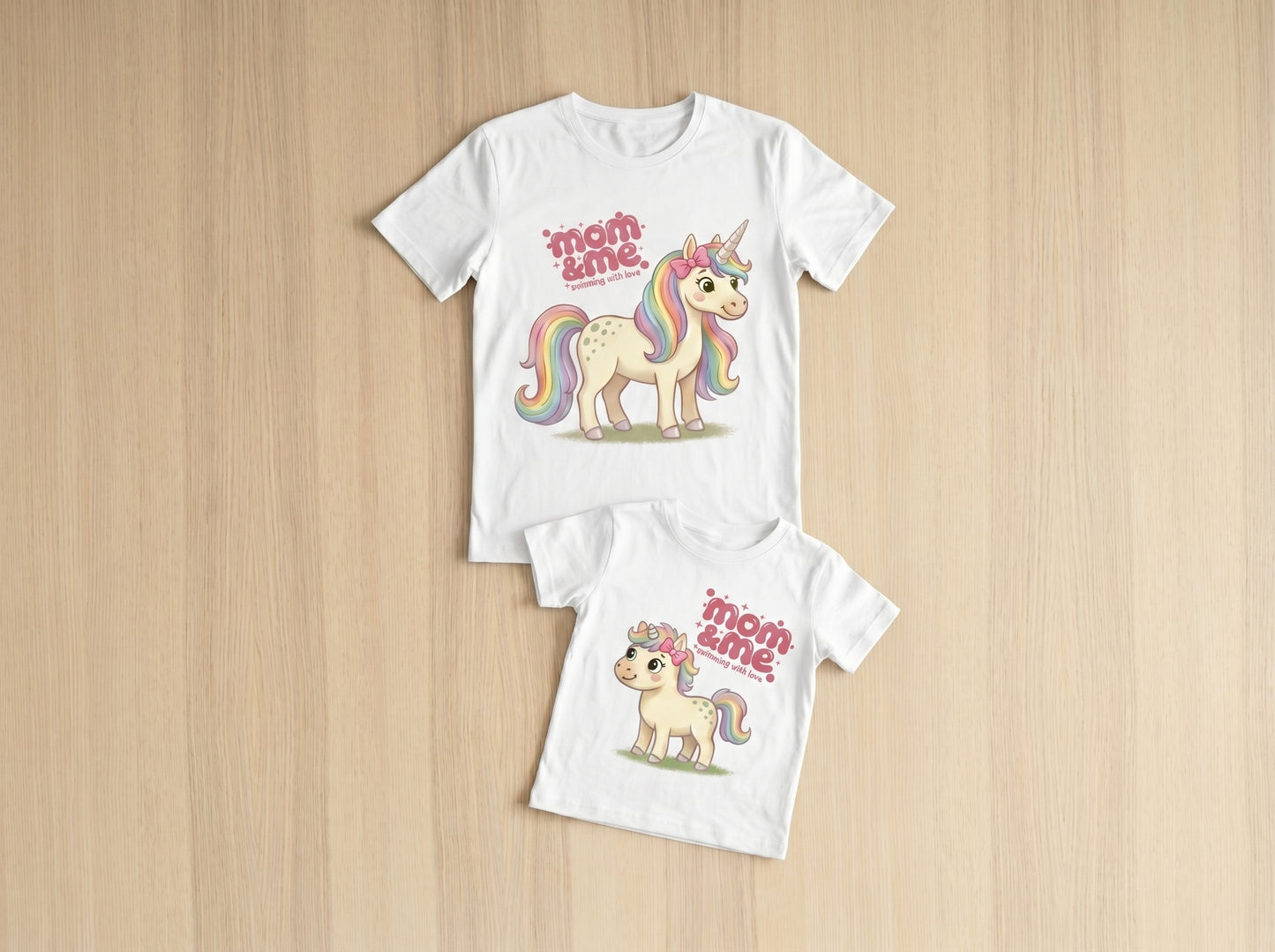 Mamá Unicornio & Bebeé Unicornio ( Camiseta Bebé )