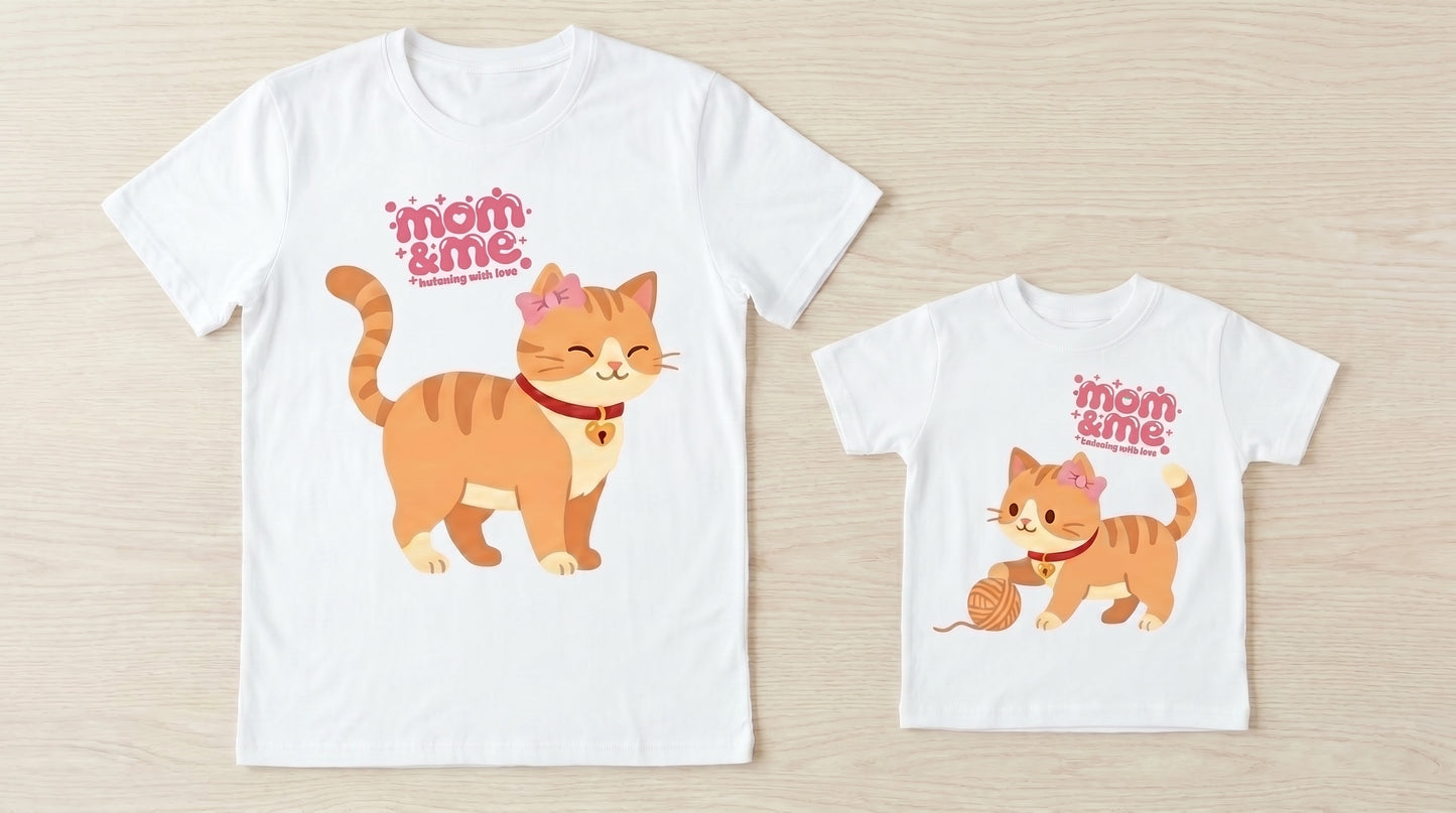 Mamá Gata & Bebé Gatito ( Camiseta Bebé)