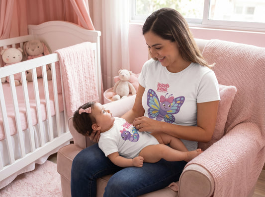 Mama Butterfly & Baby Caterpillar (Baby T-Shirt)