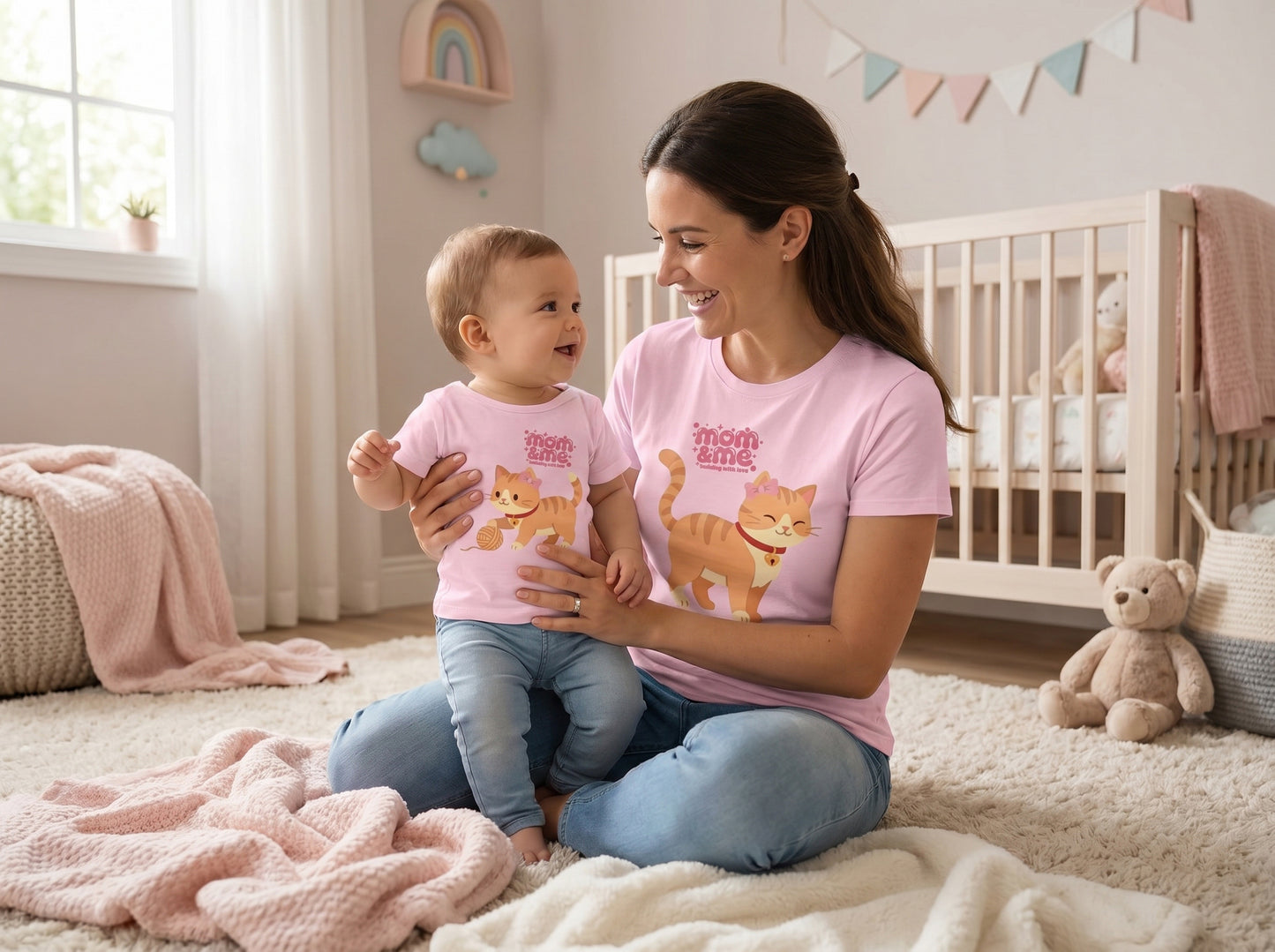 Mamá Gata & Bebé Gatito ( Camiseta Bebé)